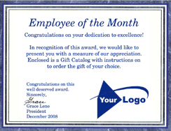 employee of month certificate